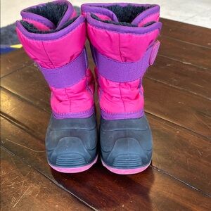 Pink and Black Winter Boots